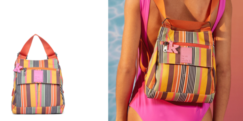 mochila para praia colorida